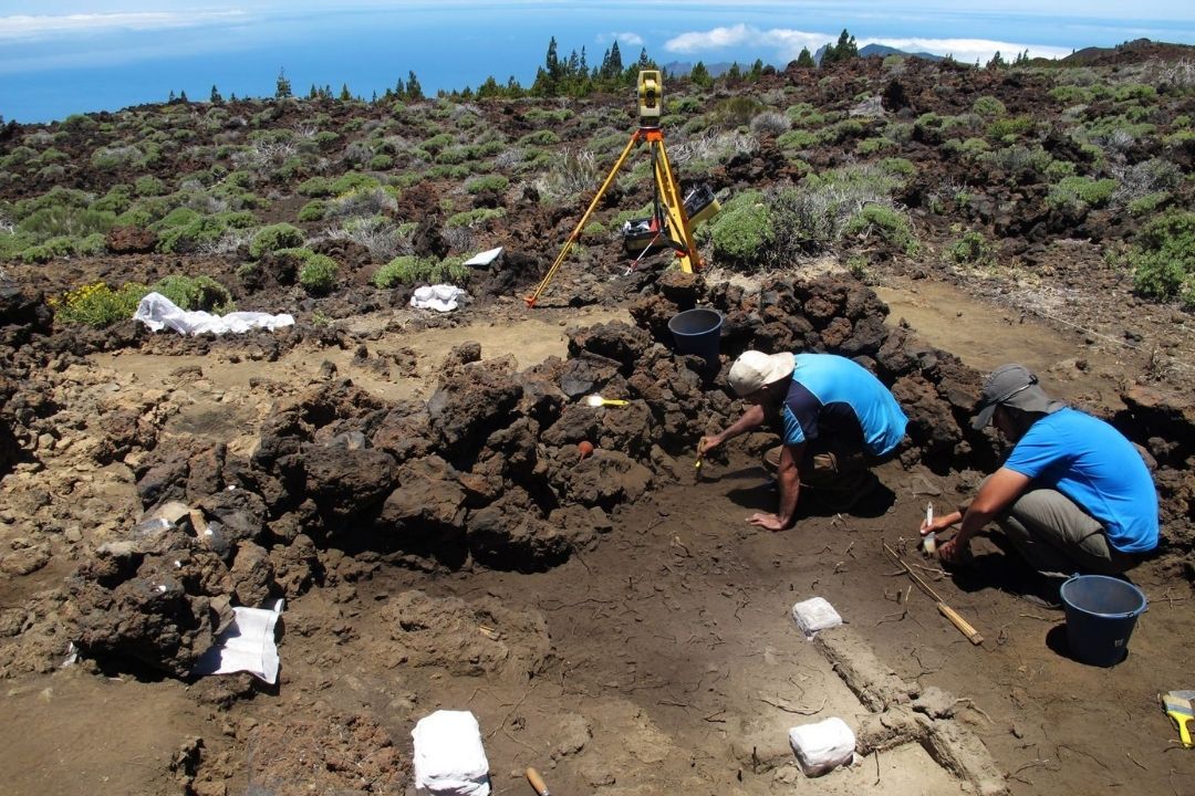 Excavación de un yacimiento guanche./ EFE - Archivo