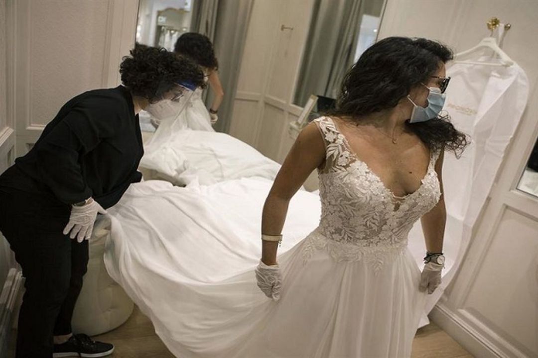boda covid coronavirus mascarilla nupcial