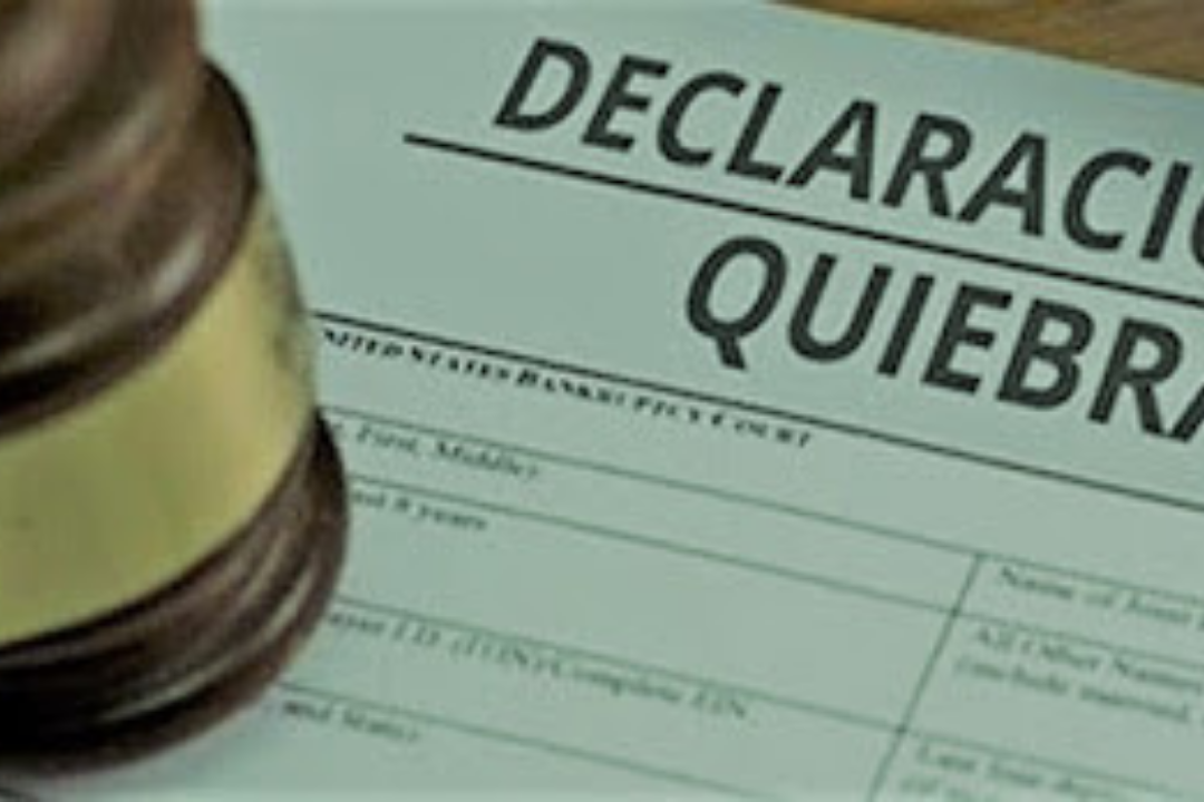 Modelo de declaración de quiebra./ Archivo