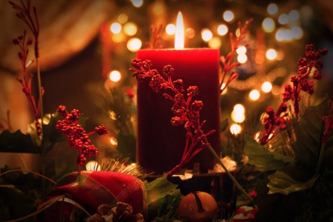 Vela de navidad./