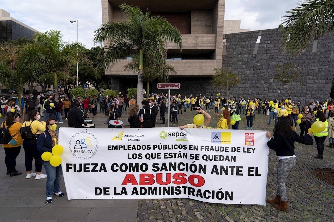 Huelgade empleados públicos del Gobierno de Canarias./ Archivo
