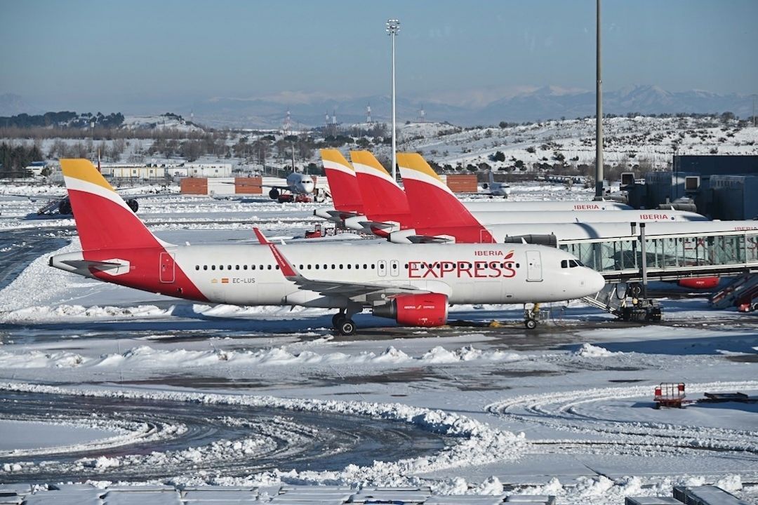 iberia nieve aeropuerto
