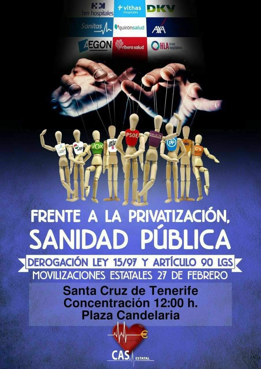 cartel manifestacion sanidad publica