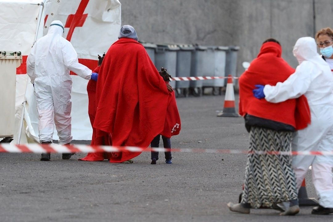 Migrantes llegados en patera a Canarias./ Archivo