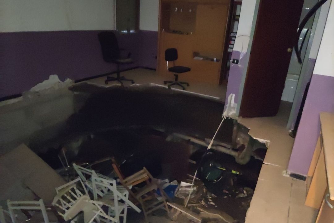 desplome edificio en Ofra