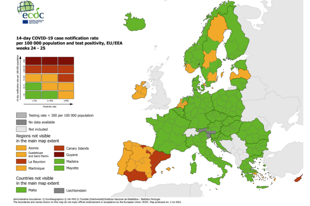 mapa europa covid