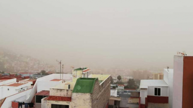 Episodio de calima sufrido en Canarias en febrero de 2020
