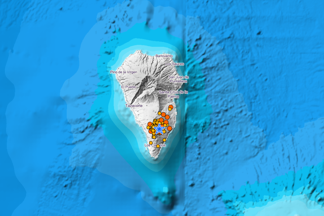 Actividad sísmica en La Palma las últimas 24 horas. / IGN