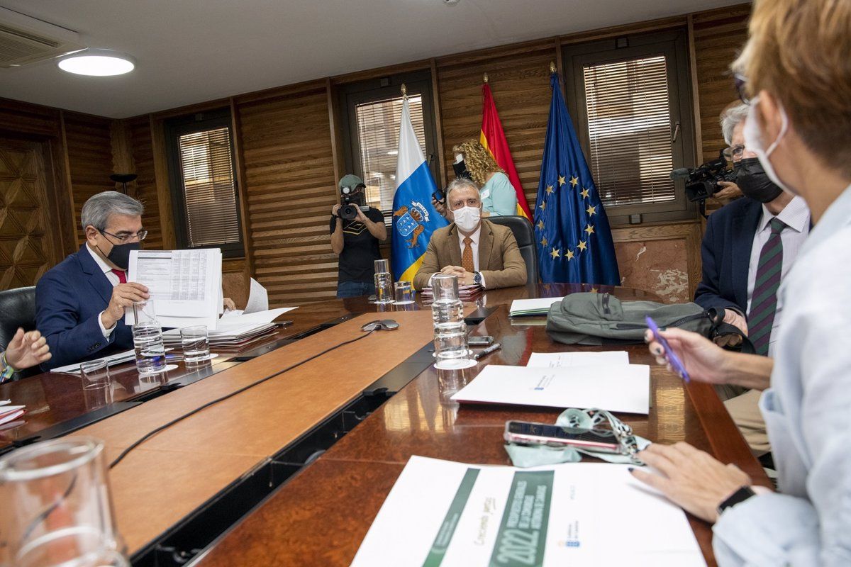 Reunión del Gobierno de Canarias para aprobar los presupuestos de 2022. / Gobierno de Canarias 