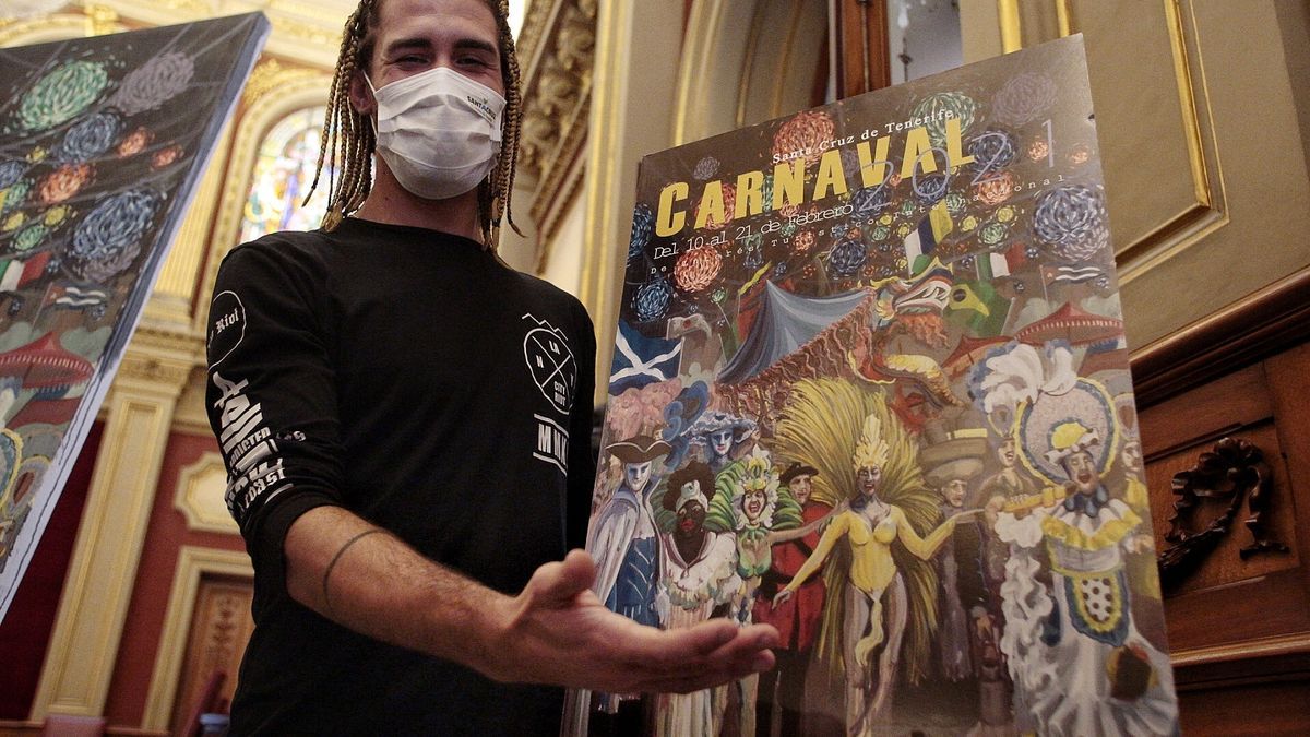 Sandro Burcio, creador del cartel del Carnaval de Santa Cruz de Tenerife 2021. / Cedida