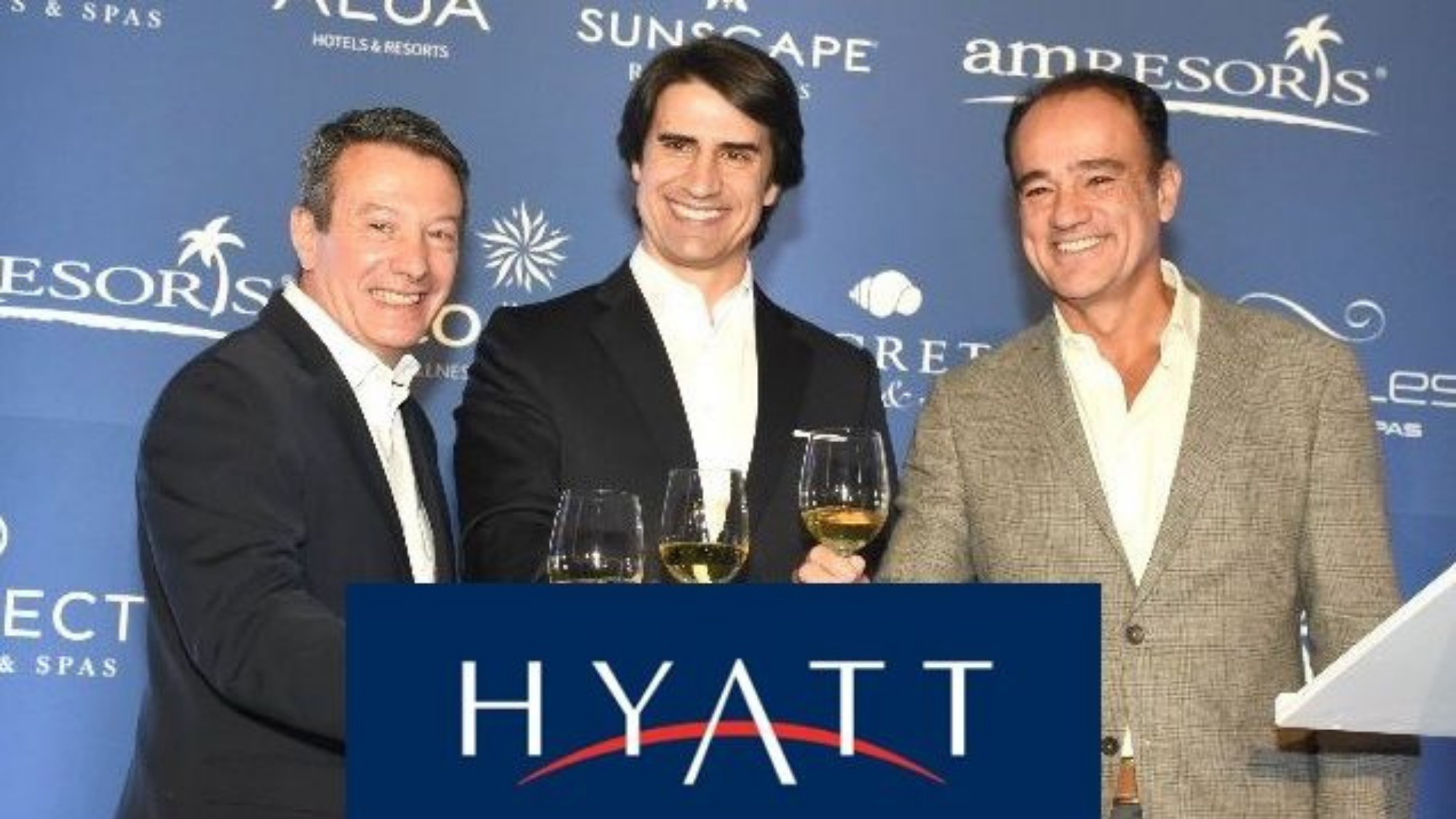 Instantánea de la formalización del acuerdo entre Hyatt y ALG./ Cedida