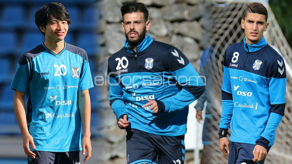 shibasaki, tayron y rachid, cd tenerife