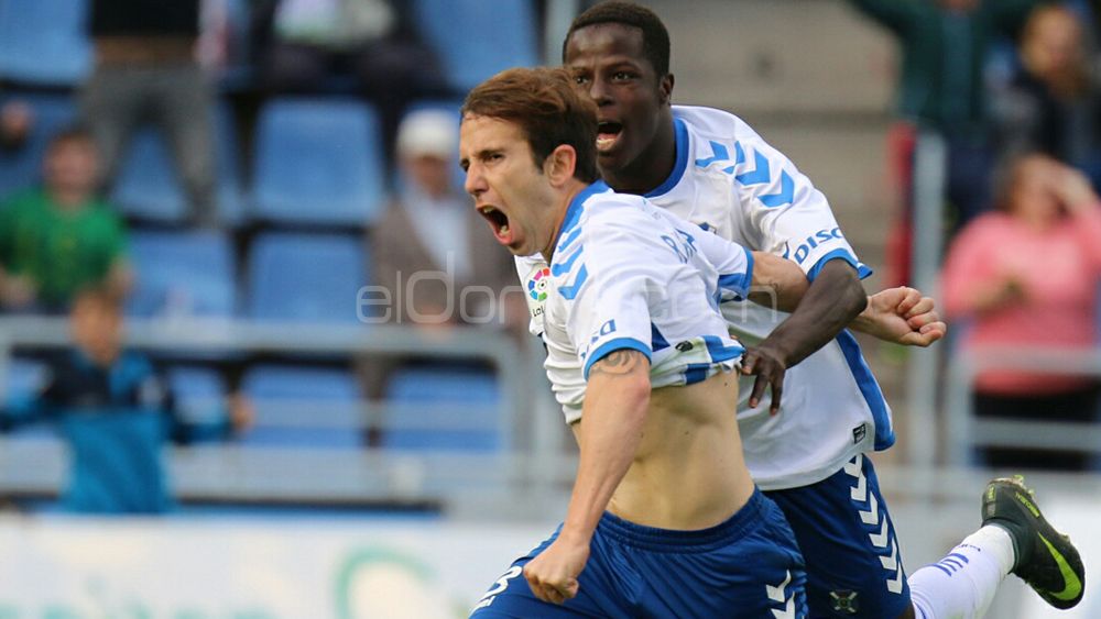 Cámara celebra el gol ante el Almería