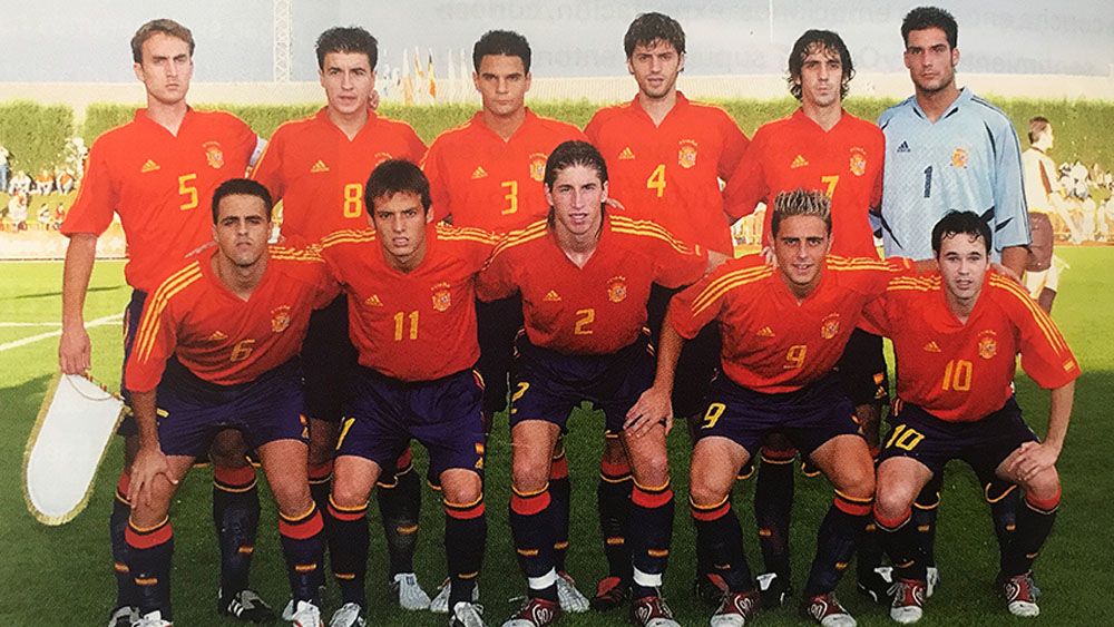 silva, ramos, iniesta, vitolo, selección española sub-21 2004