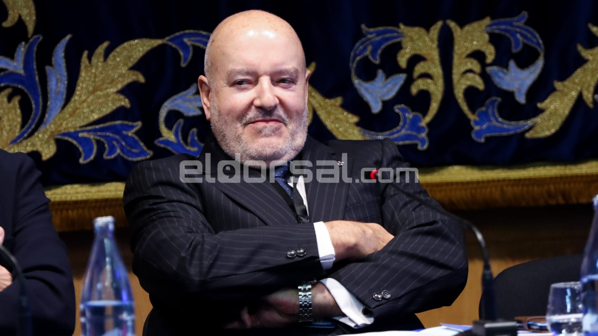 Miguel Concepción durante una Junta de Accionistas del CD Tenerife. / ElDorsal / @jacfotografo