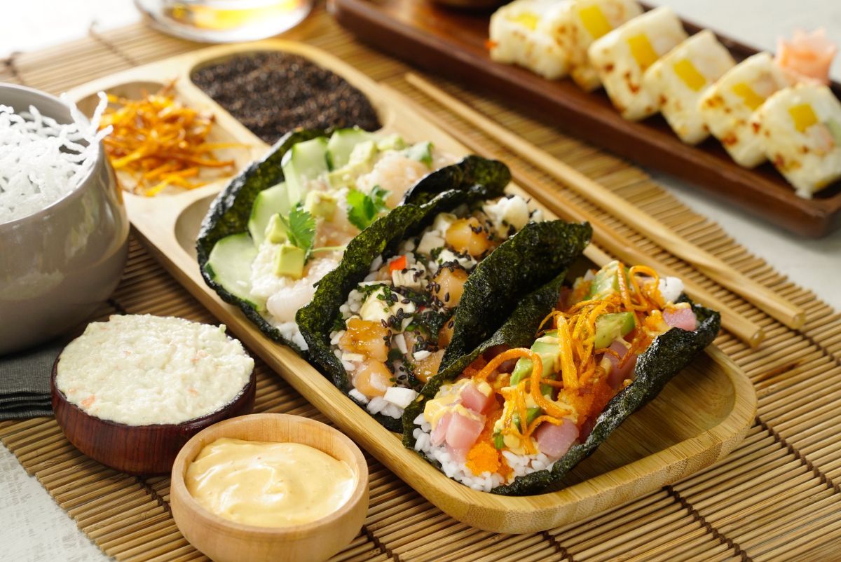 Fusión de comida japonesa y mexicana./ Pinterest.