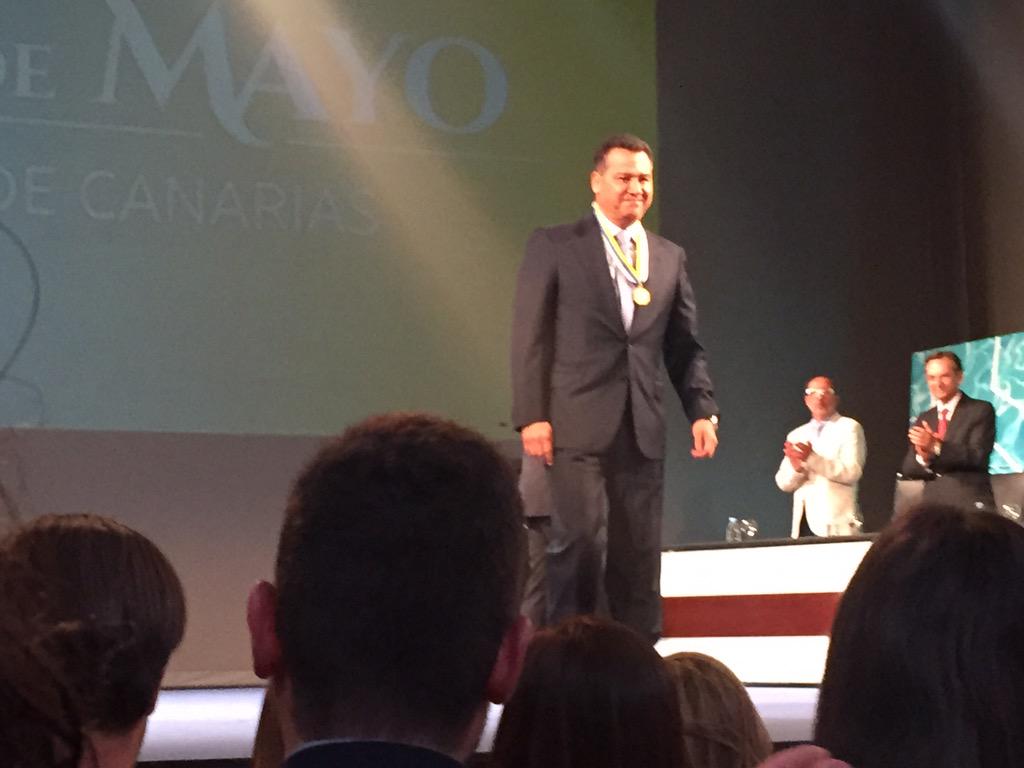 El empresario Eustasio López, dueño de Lopesan, en una foto de las redes./ Twitter.