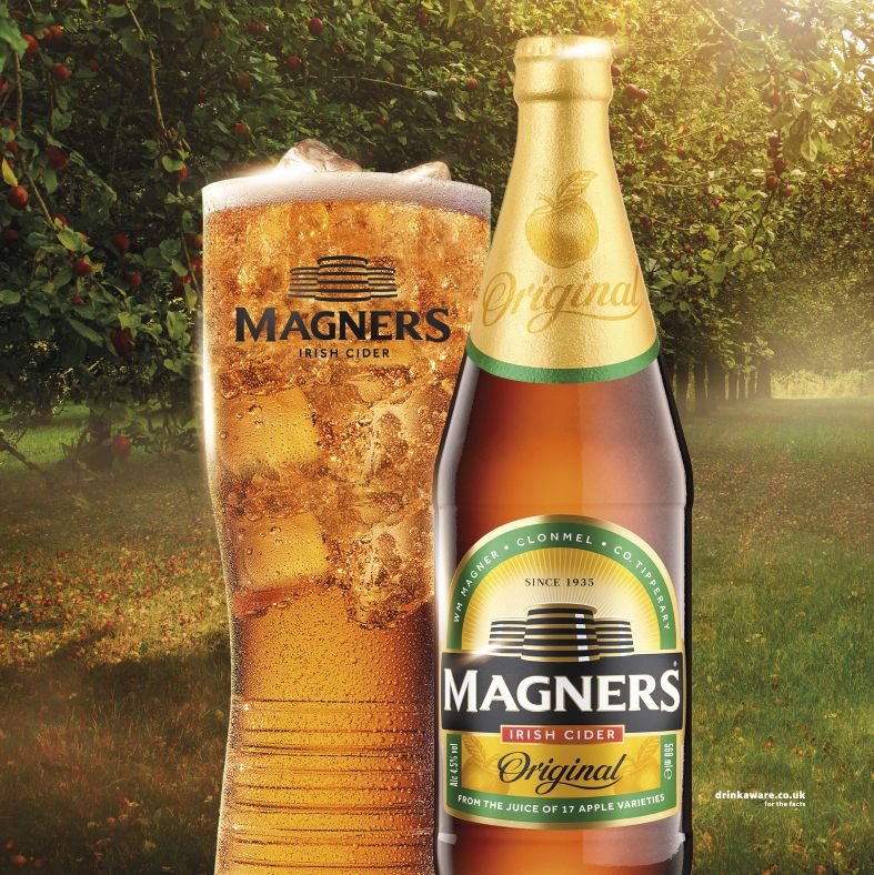 La sidra Magners, que será distribuida en Canarias por la Compañía Cervecera de Canarias./ CCC.