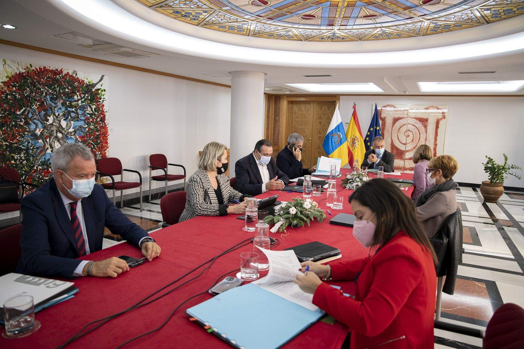 Consejo de Gobierno en Gran Canaria donde se aprobó el Plan de Inspección del Transporte por Carretera./ Gobierno de Canarias.