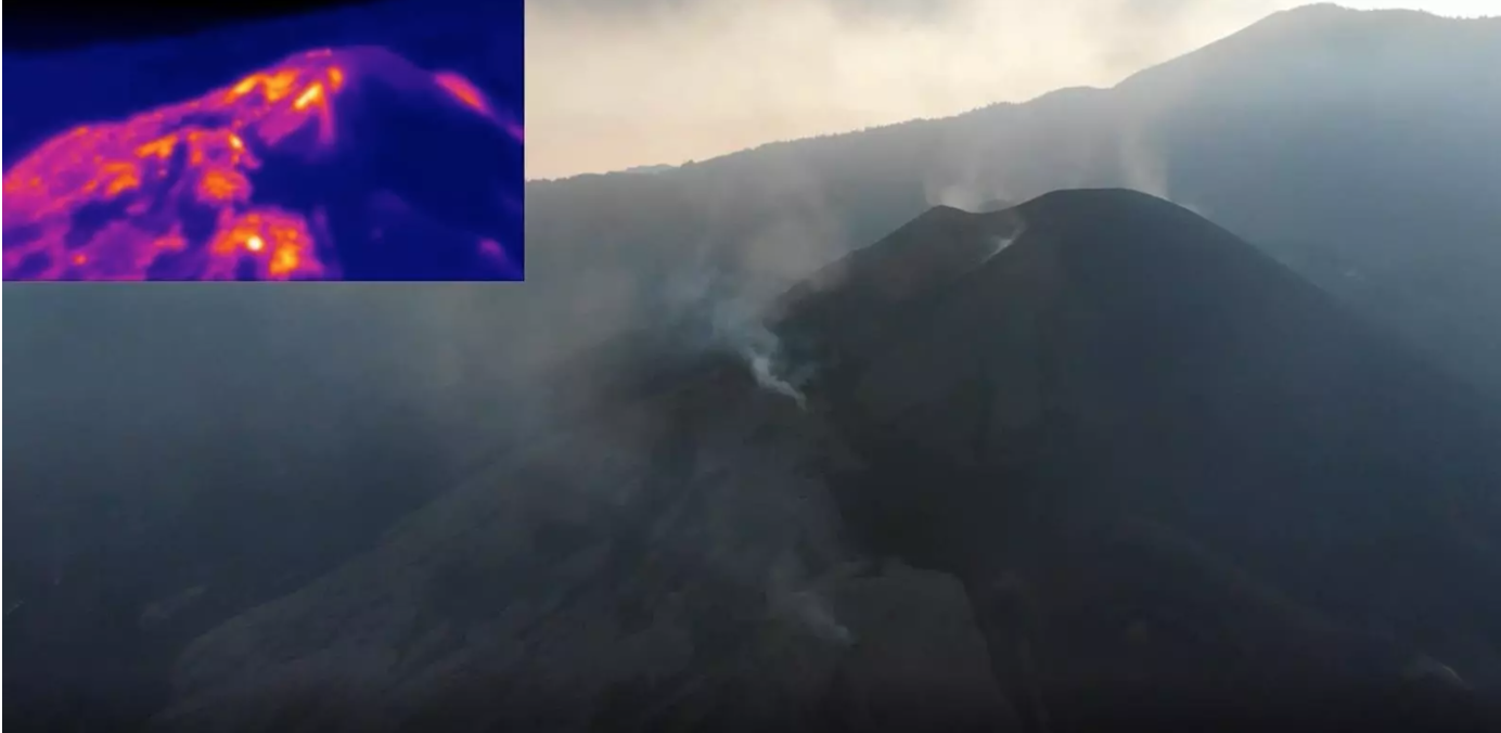 Imagen del estado actual del volcán de La Palma./