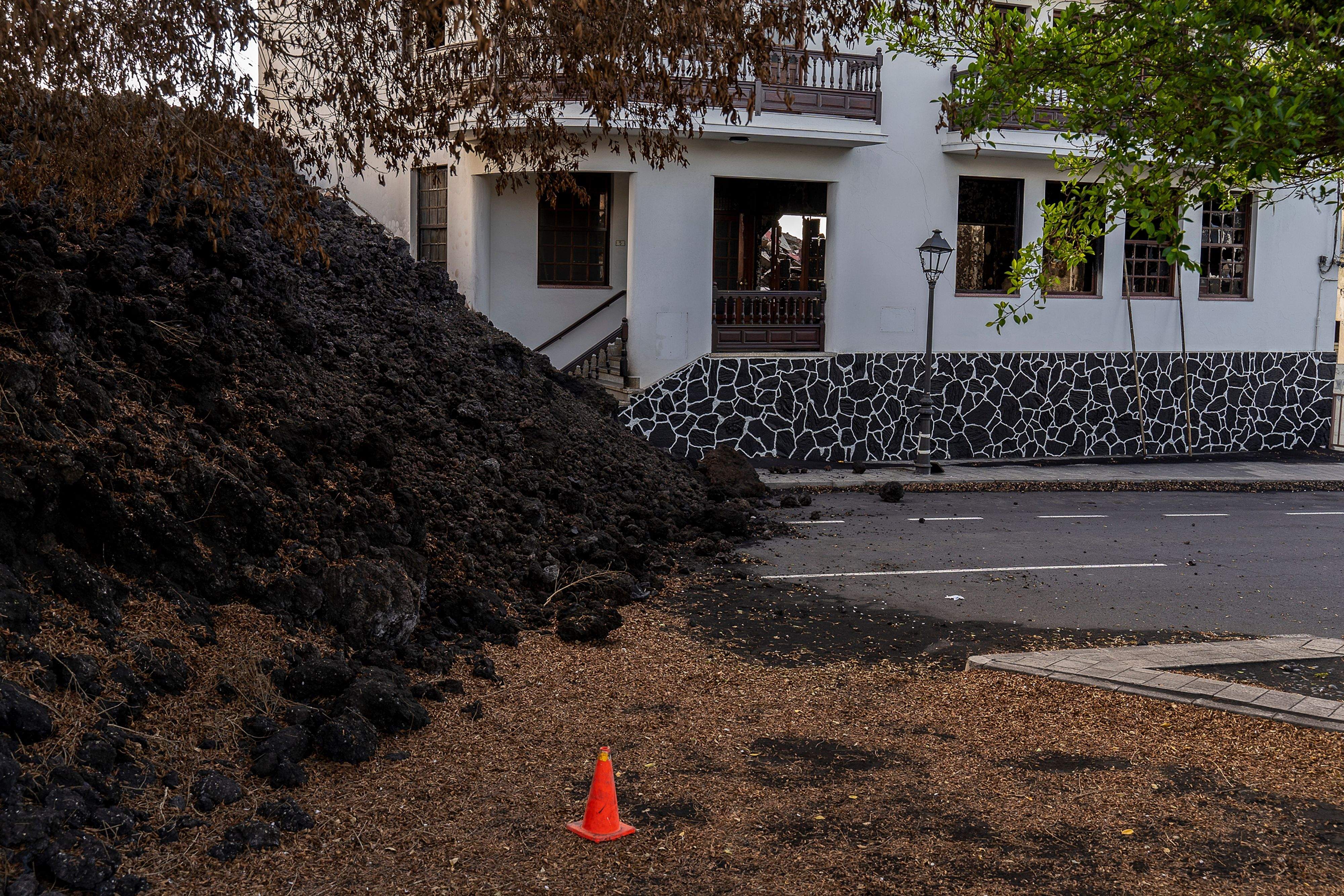 Colada de lava del volcán de Cumbre Vieja, en La Palma. / EUROPA PRESS