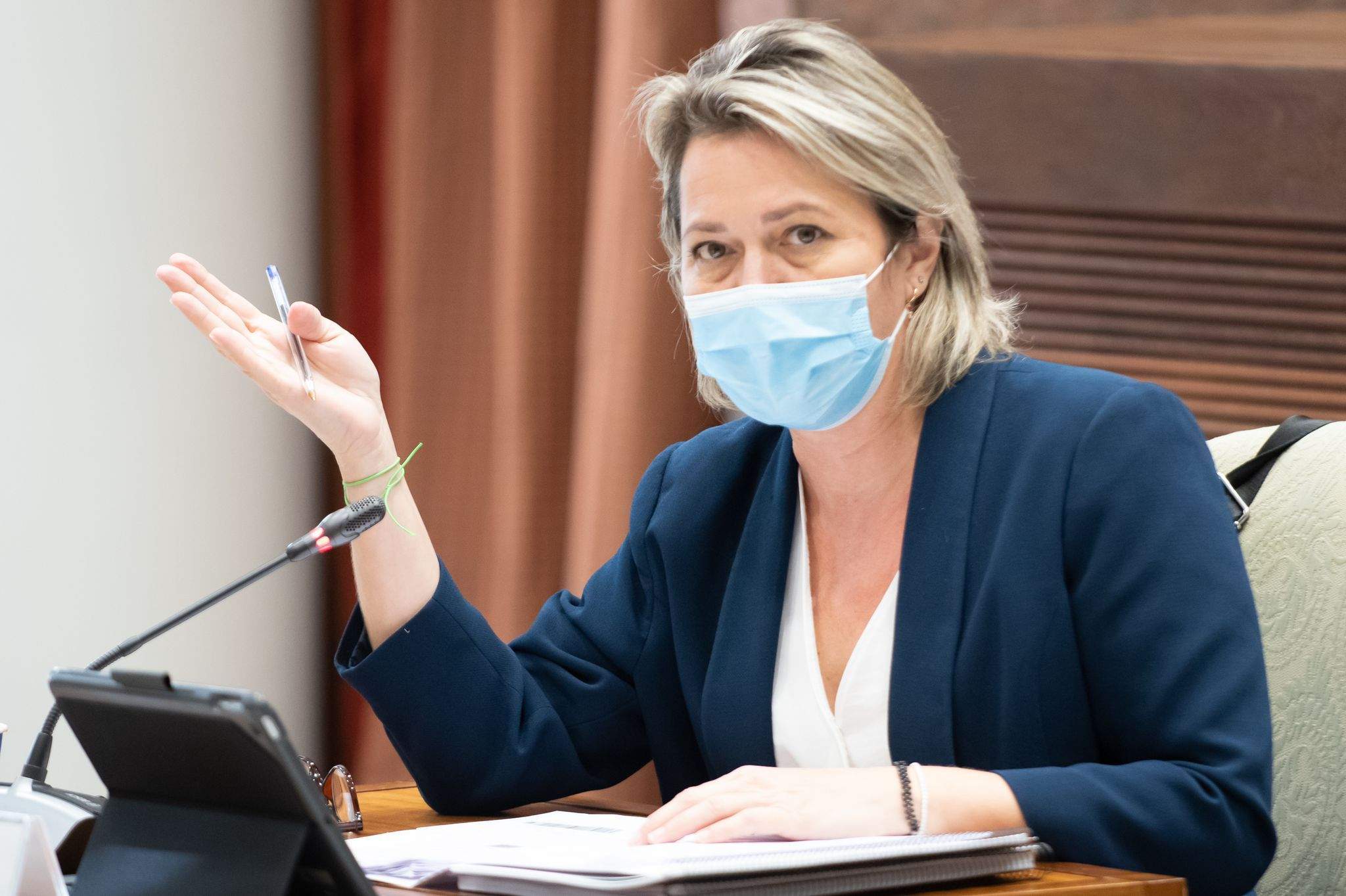 La consejera Alicia Vanoostende en comparecencia parlamentaria./ Gobierno de Canarias.