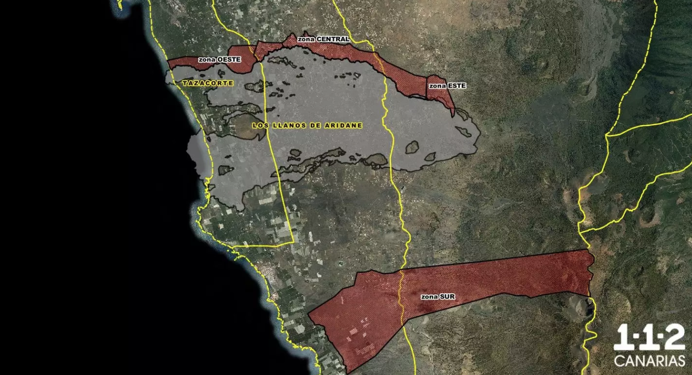Imagen de la zona de exclusión./ Gobierno de Canarias