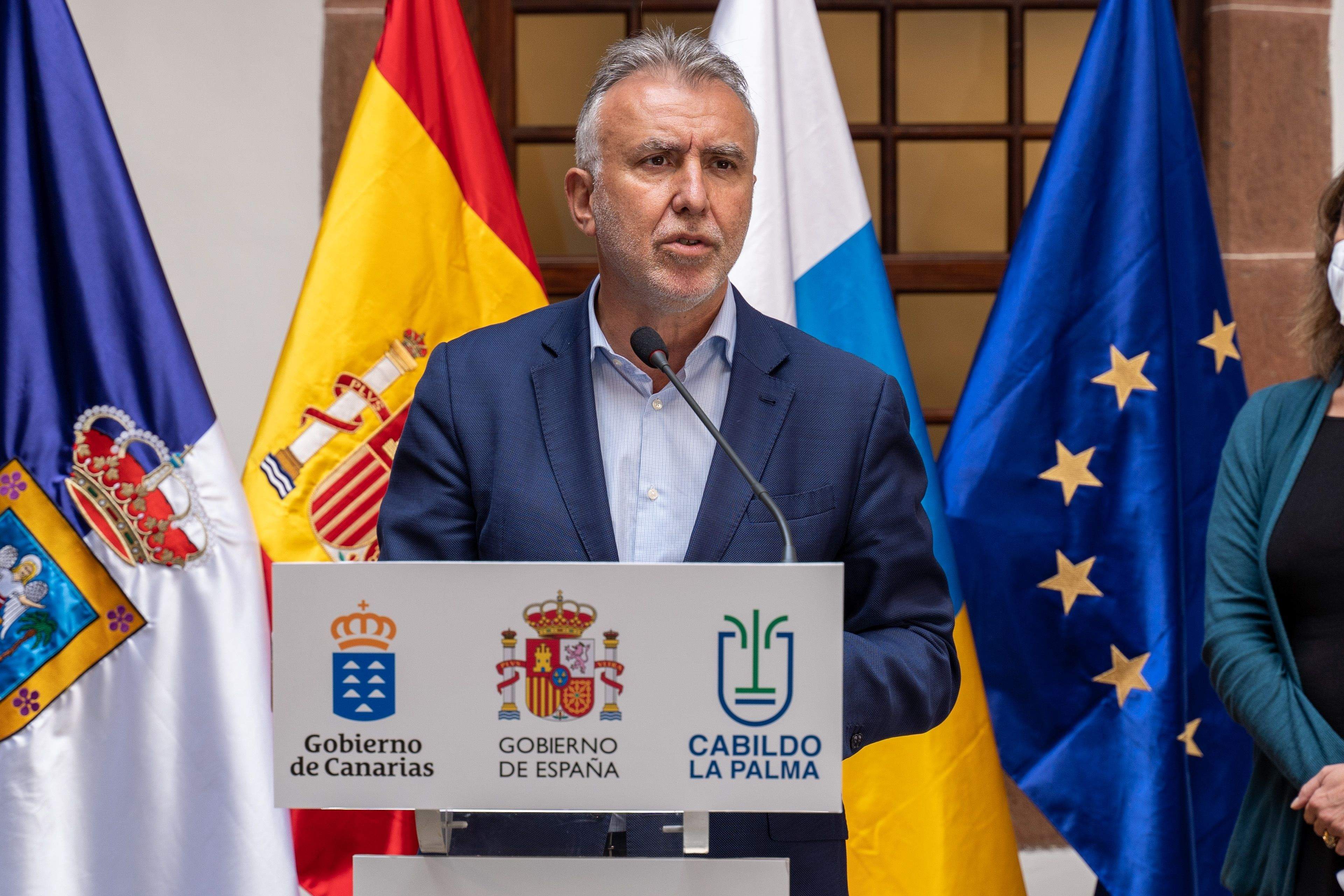 El presidente del Gobierno de Canarias, Ángel Victor Torres en rueda prensa. / Europa Press