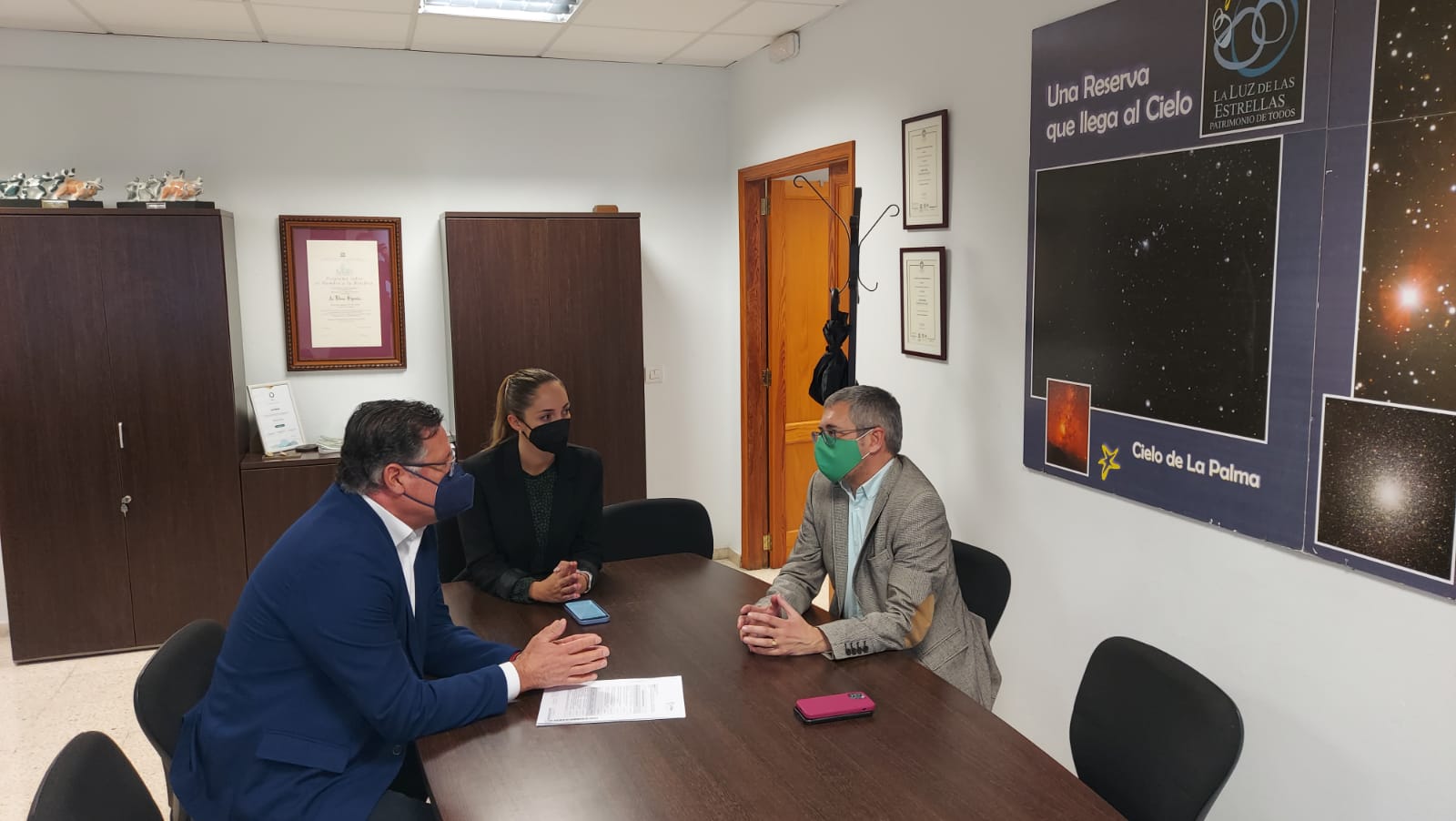 Reunión entre administraciones para la recuperación de La Palma./