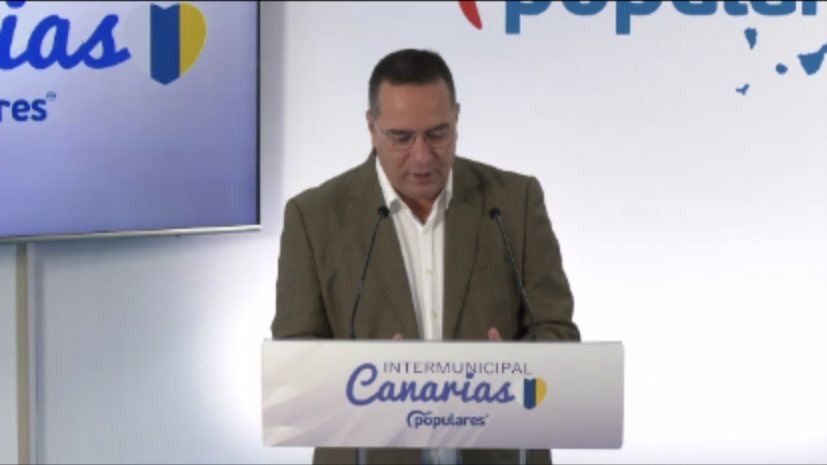 Poli Suárez, el que será número dos del PP en canarias desde el domingo, en un acto del partido. Imagen de Nuevas Generaciones Canarias