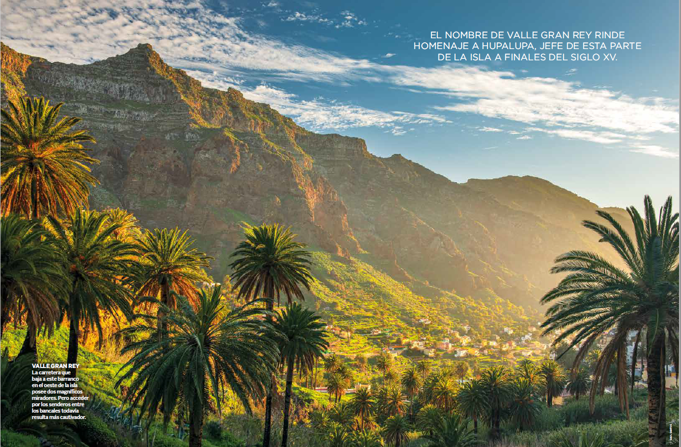 Fragmento del reportaje dedicado a La Gomera en la revista Viajes National Geographic./ Cabildo de La Gomera.