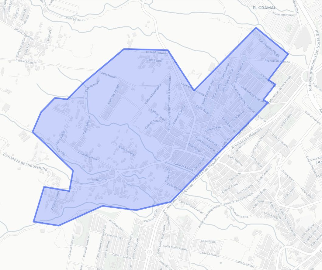 Plano de la zona donde se producirán los cortes de suministros. / Cedida
