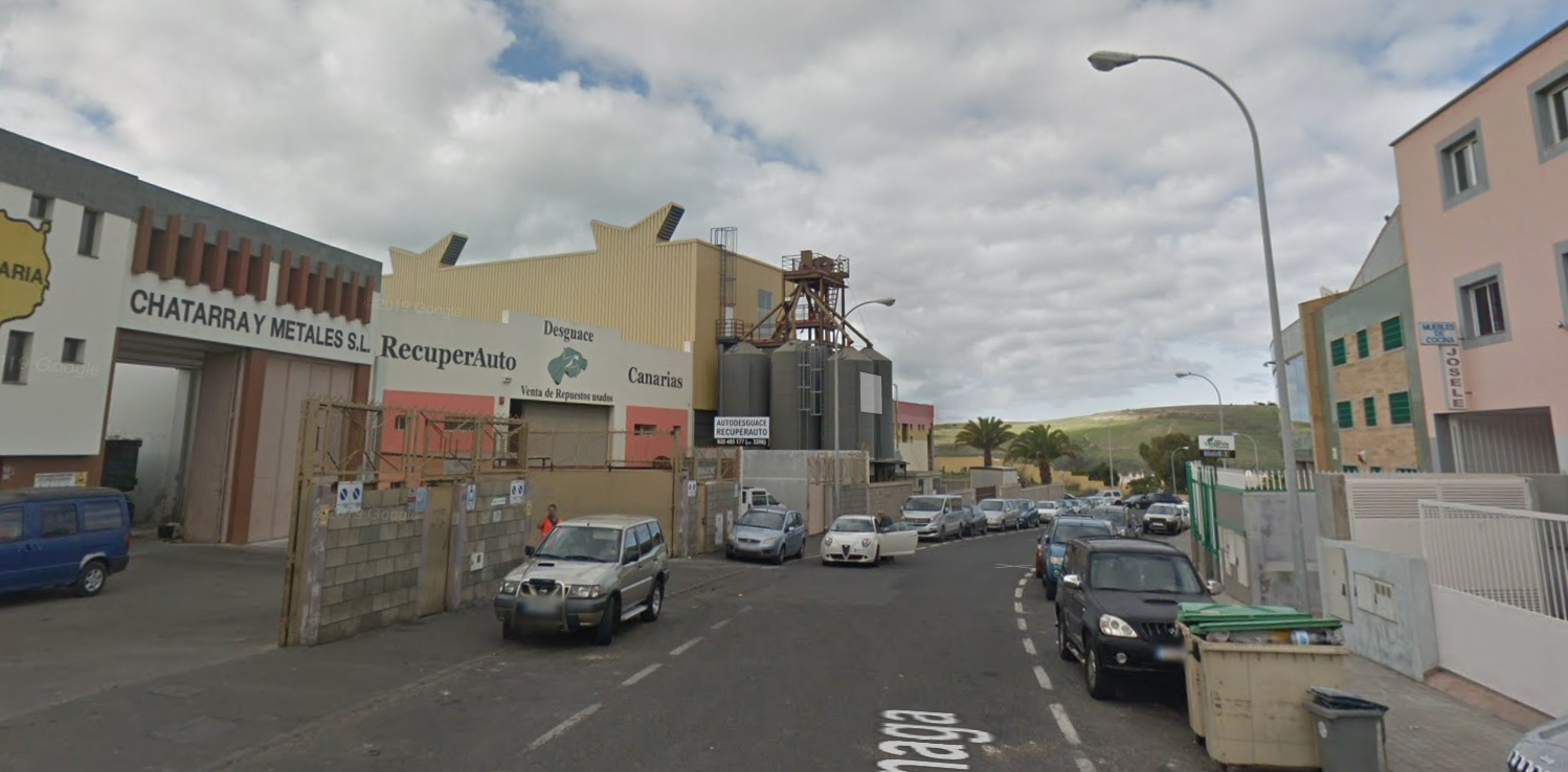 Calle Arinaga de Las Palmas, domicilio social de Fragmentadora Canaria Juan Rodríguez Afonso e Hijos SL./ Google.