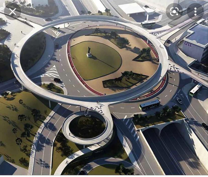 Primer proyecto de la pasarela en la rotonda del Padre Anchieta./ Cedida Primer proyecto de la pasarela en la rotonda del Padre Anchieta./ Cedida