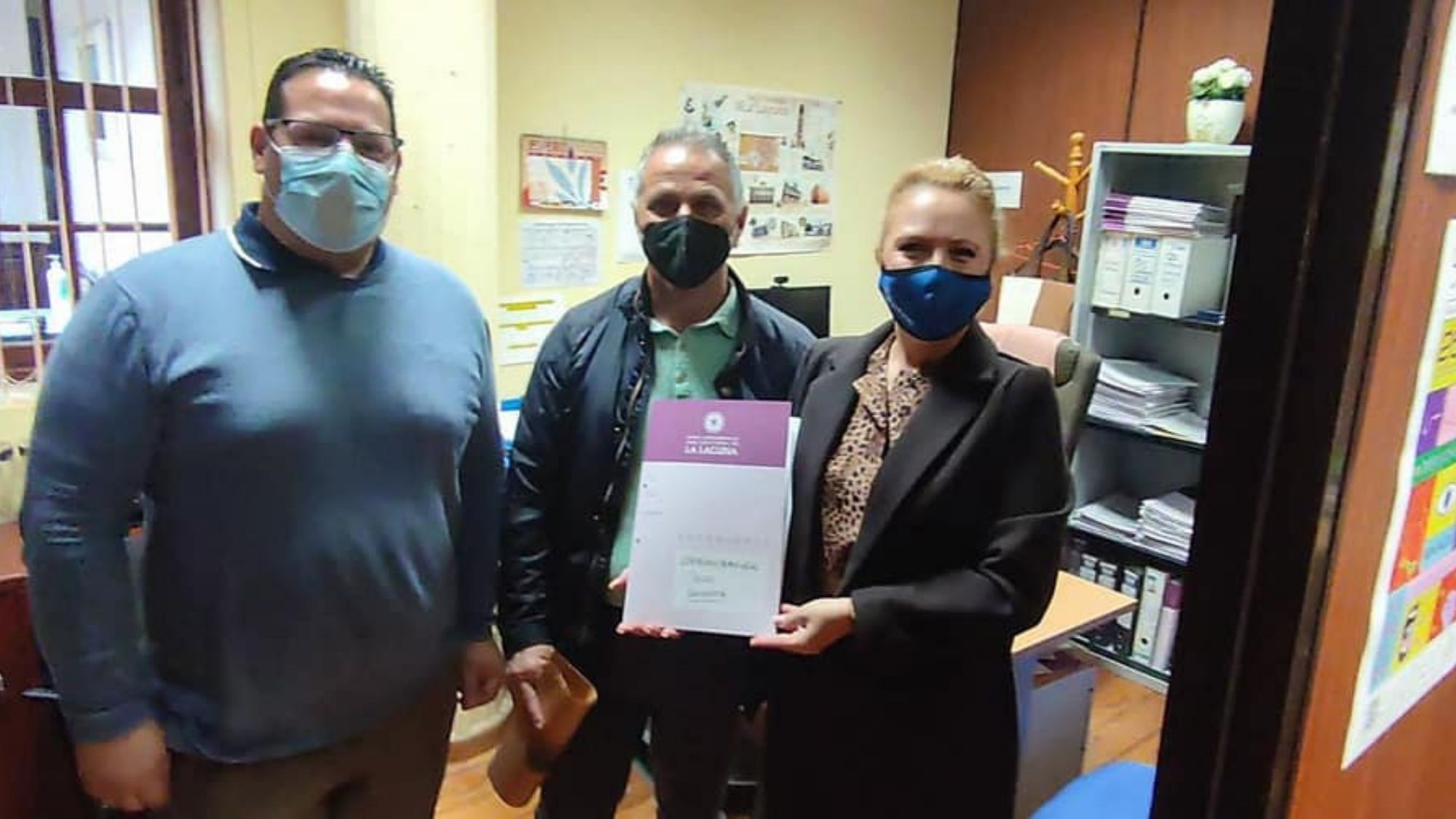 David Toral y Pedro Noda se reúnen con la oposición en el Ayuntamiento de La Laguna./ AAVV Padre Anchieta