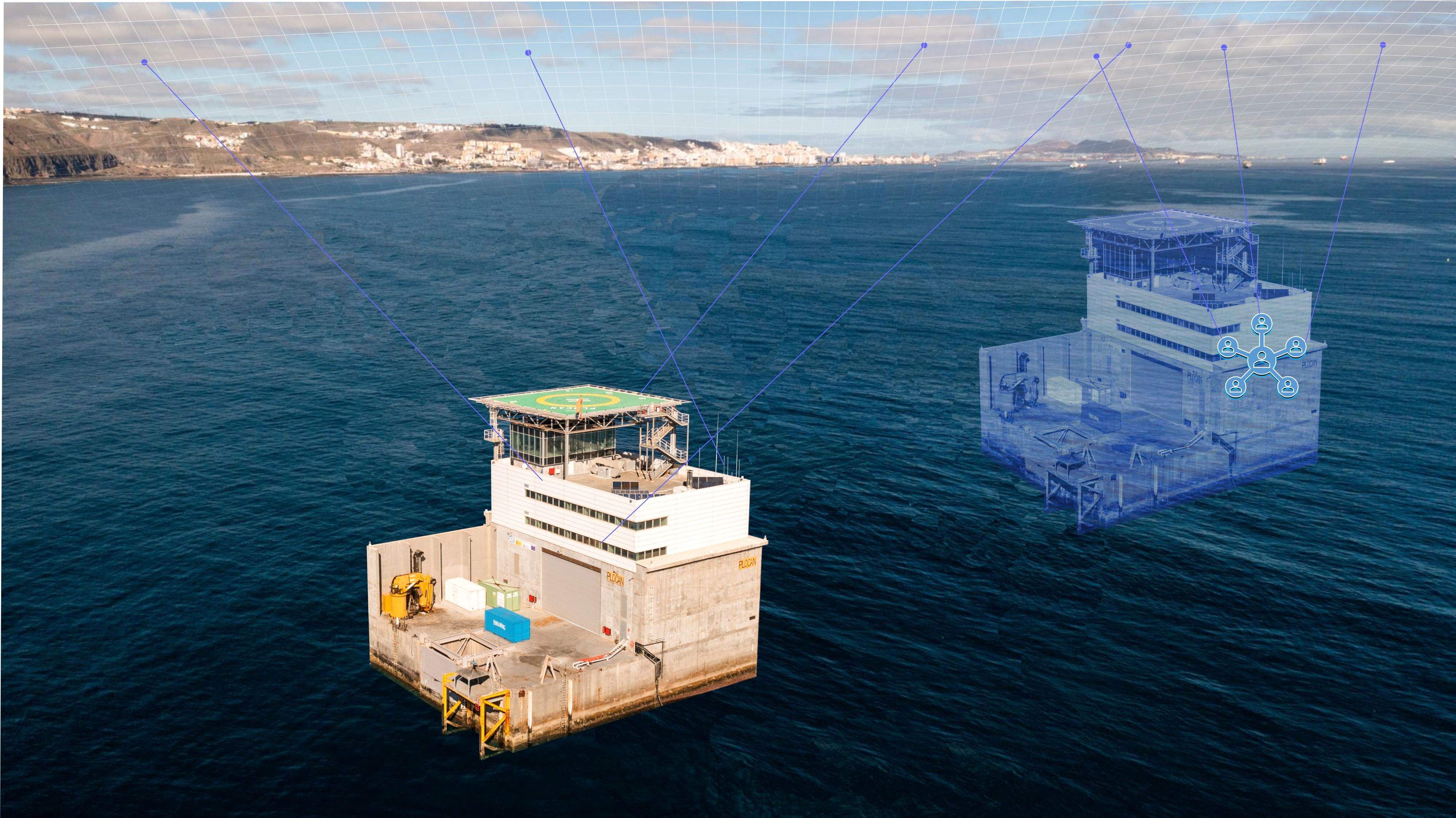 Gemelo digital Plataforma Oceánica de Canarias. / Cedida
