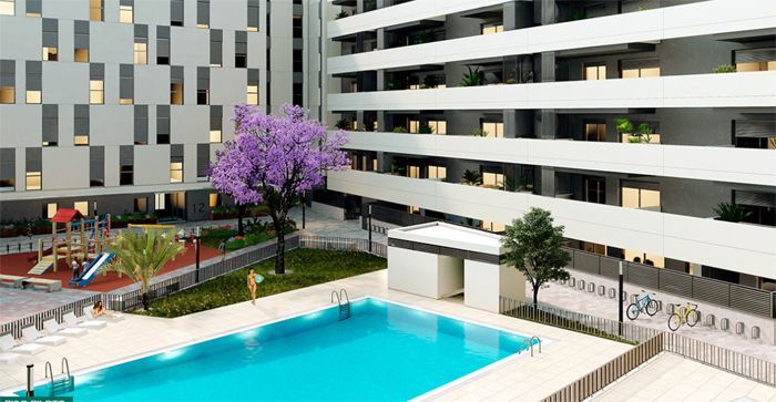 Imagen de un complejo residencial | Imagen: Servihabitat