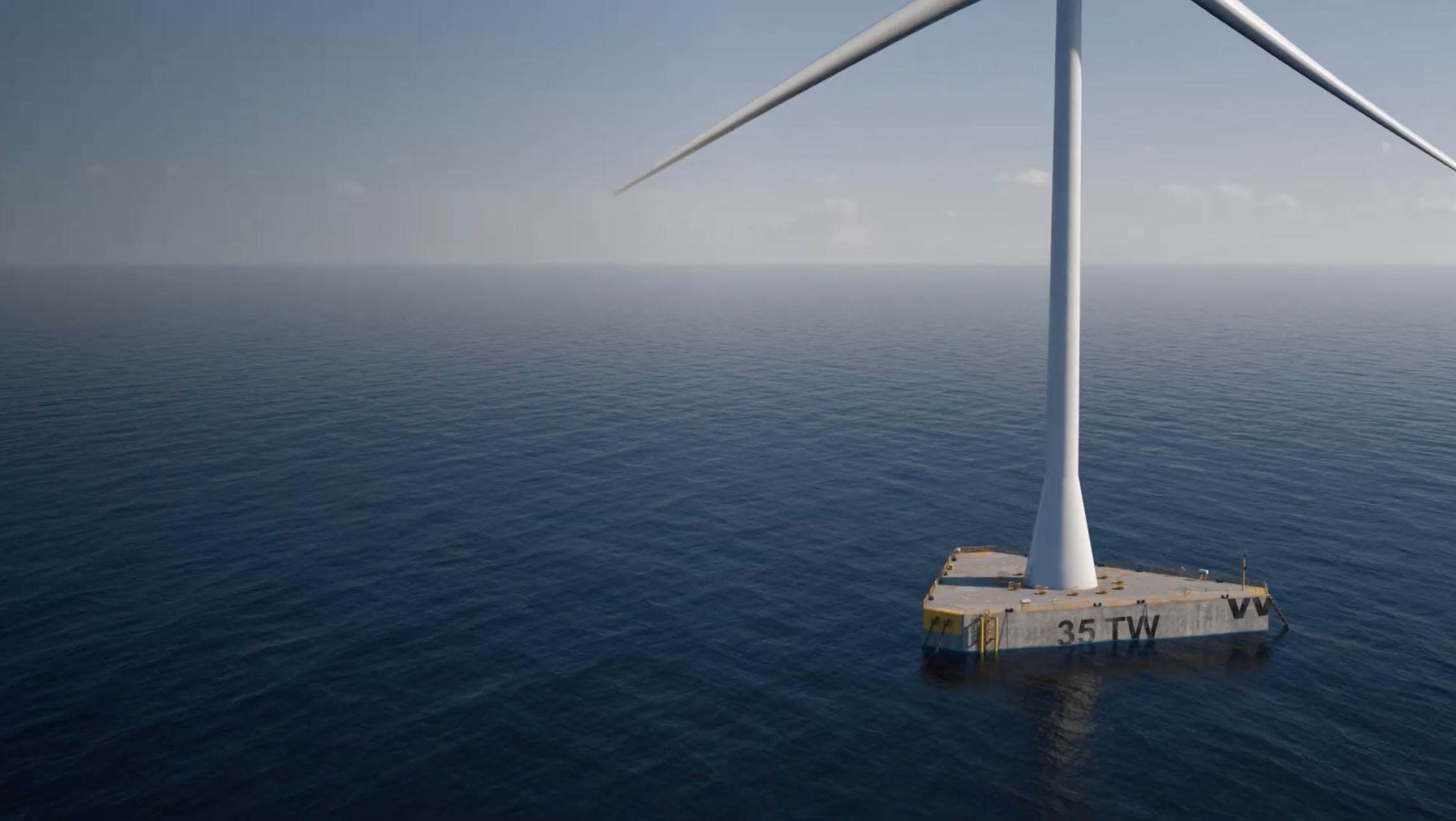 Plataforma eólica flotante de Beridi que se instalará en Gran Canaria./