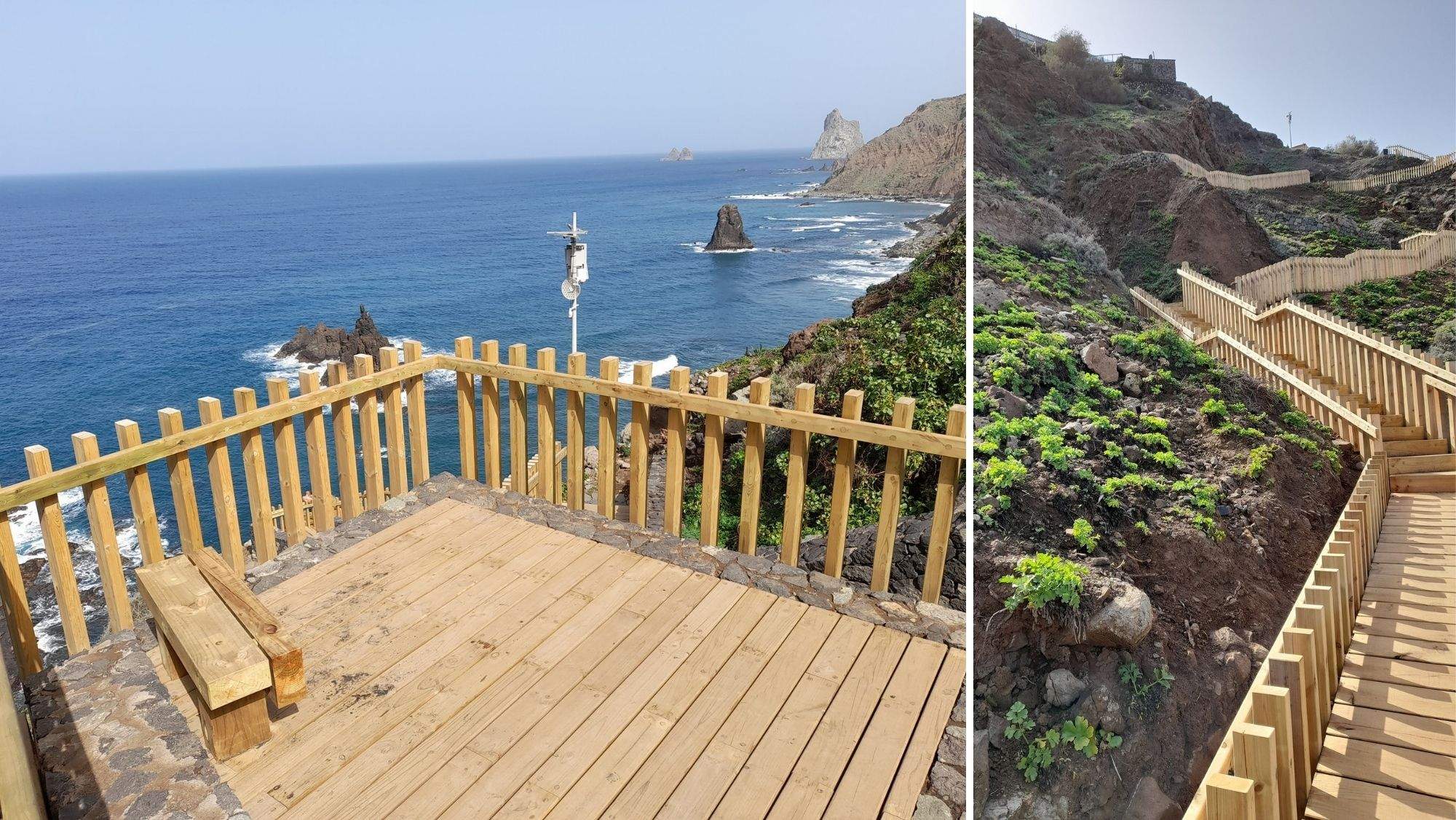 Nuevo acceso a la playa de Benijos. / Asociación de Vecinos La Voz del Valle de Taganana