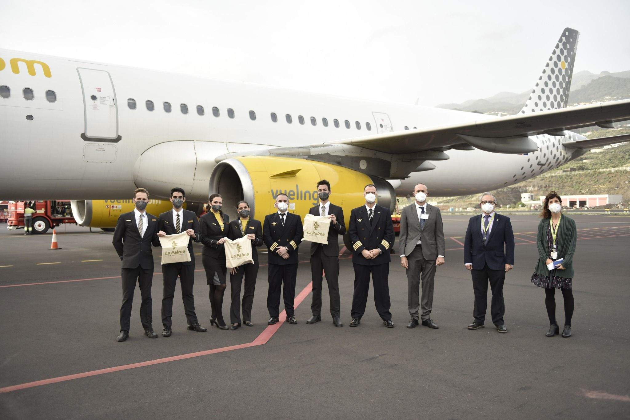 Llegada del vuelo de la compañía Vueling a La Palma./ Vueling 