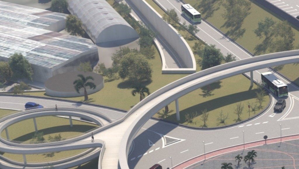 Animación del Cabildo de Tenerife que muestra cómo quedaría el soterramiento de la TF-24./ Archivo