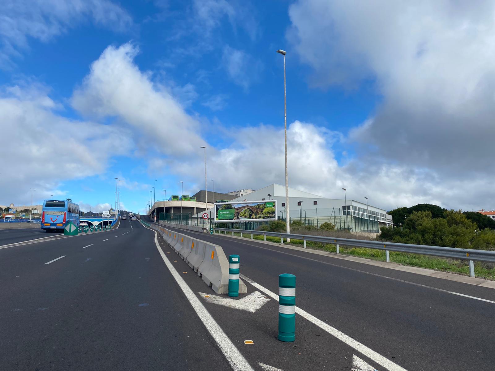 Carril bus de La Laguna. / Cedida