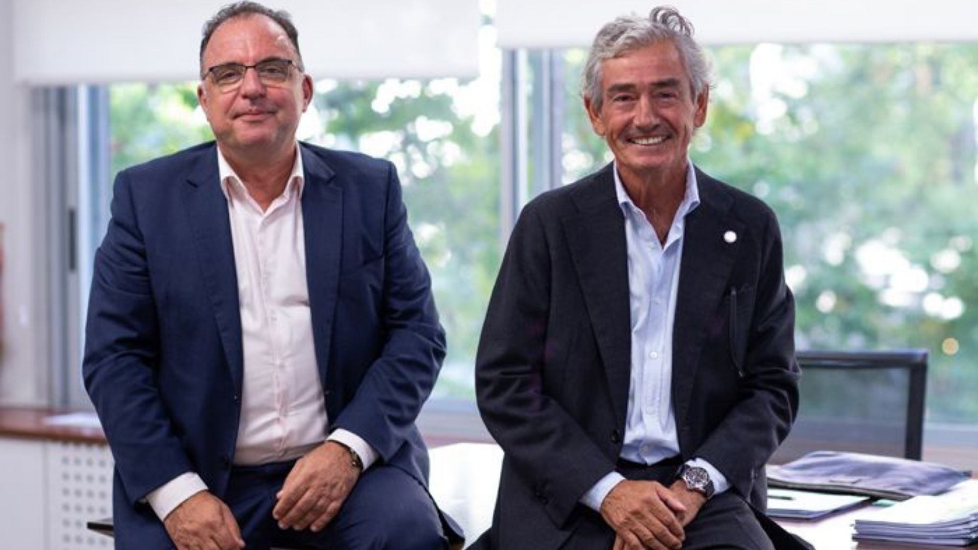 El CEO de Konecta, Jesús Vidal (izquierda) y el presidente y fundador, José María Pacheco. / Konecta