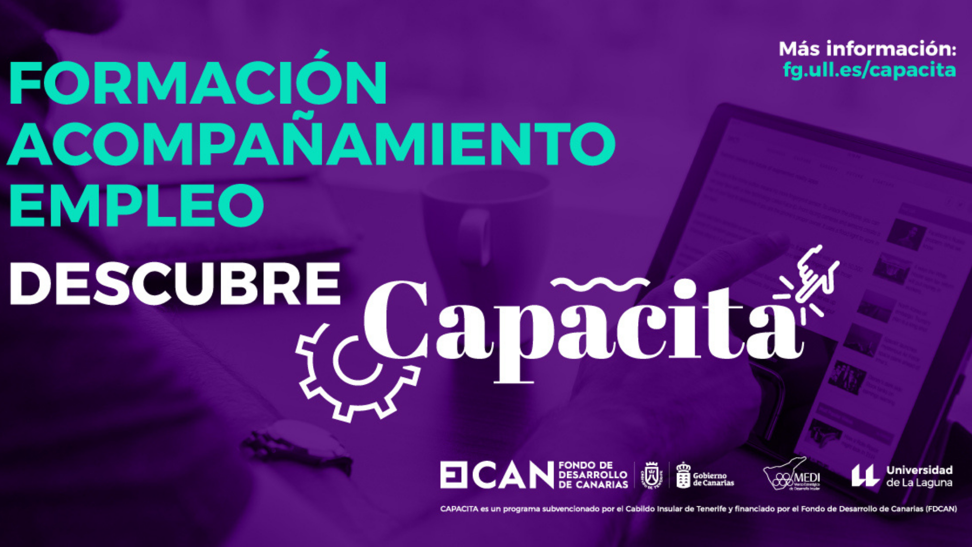 Imagen campaña del programa Capacita. / Fundación General de la Universidad de La Laguna