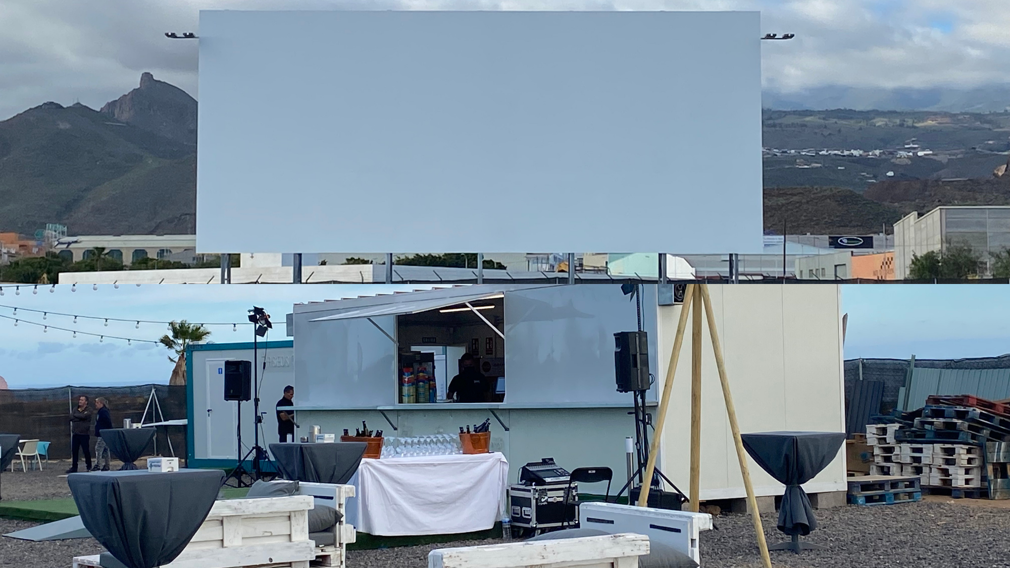 Imagen de las instalaciones de los autocines en el sur de Tenerife. / AH 