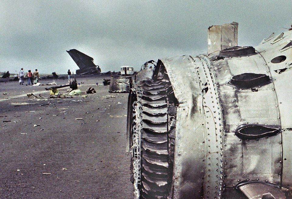 Restos del accidente de Los Rodeos./ Puentedemando.com