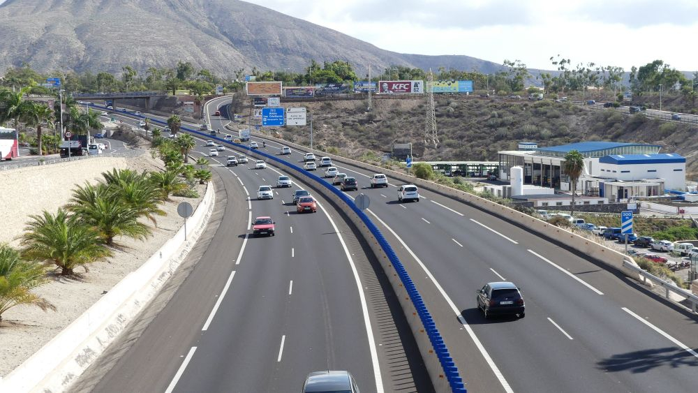 Autopista TF-1 a la altura de Las Américas./