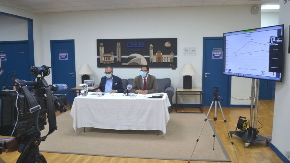 Rueda de prensa de la CEOE con su presidente José Carlos Francisco./