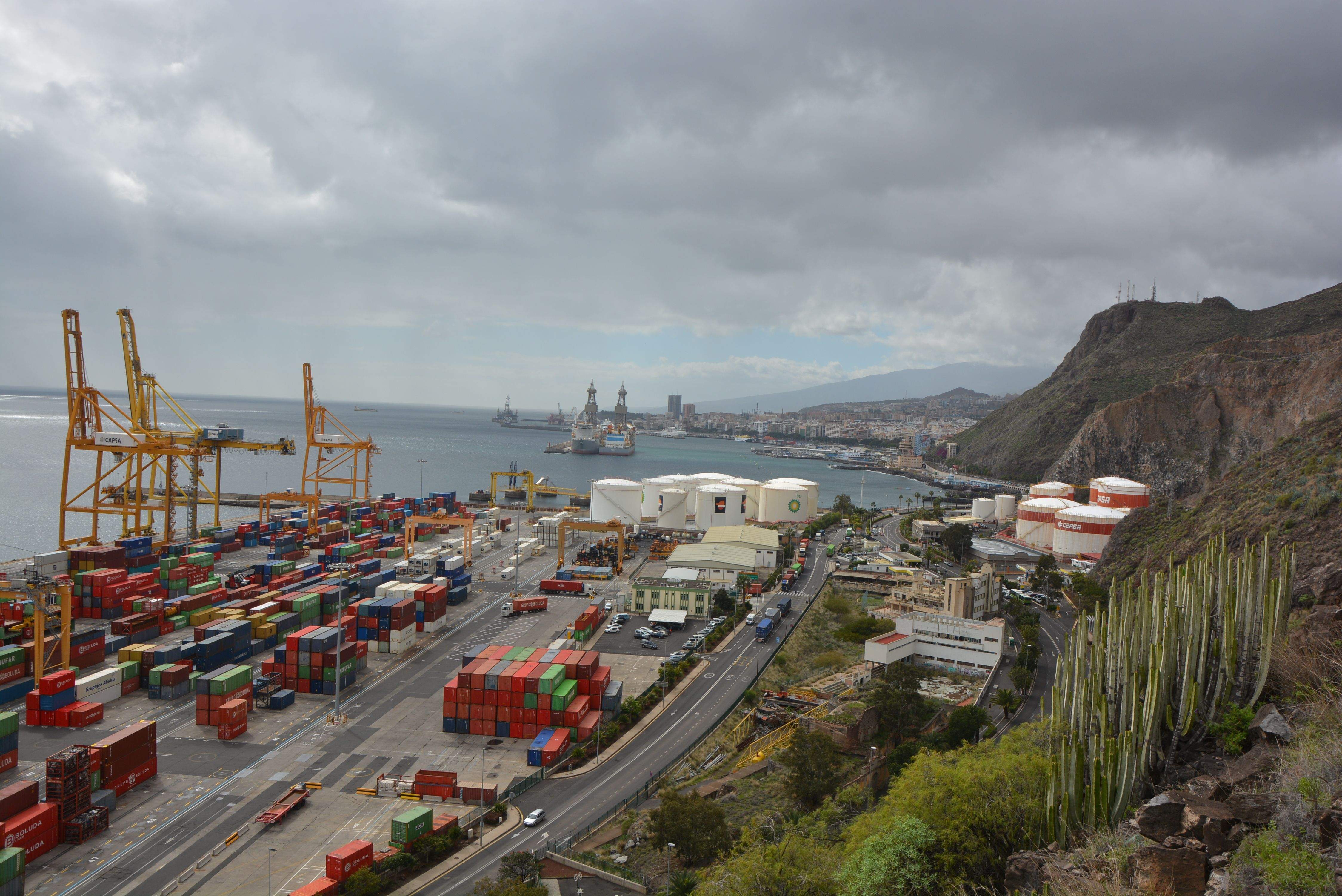 Vista parcial del Puerto de Tenerife, desde donde sale buena parte de las exportaciones. / Cedida