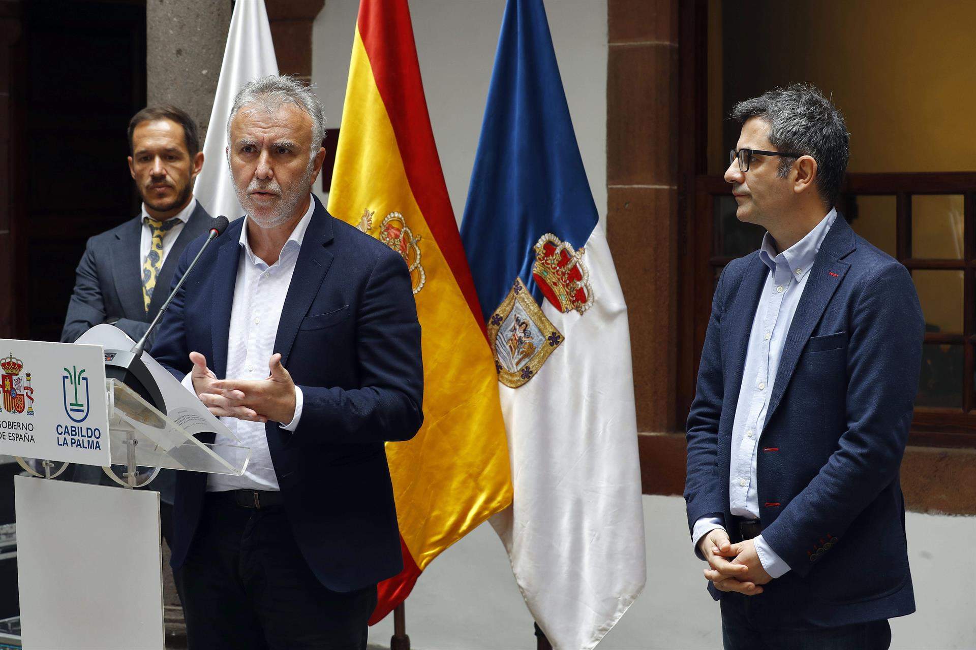 El presidente de Canarias, Ángel Víctor Torres, en rueda de prensa./